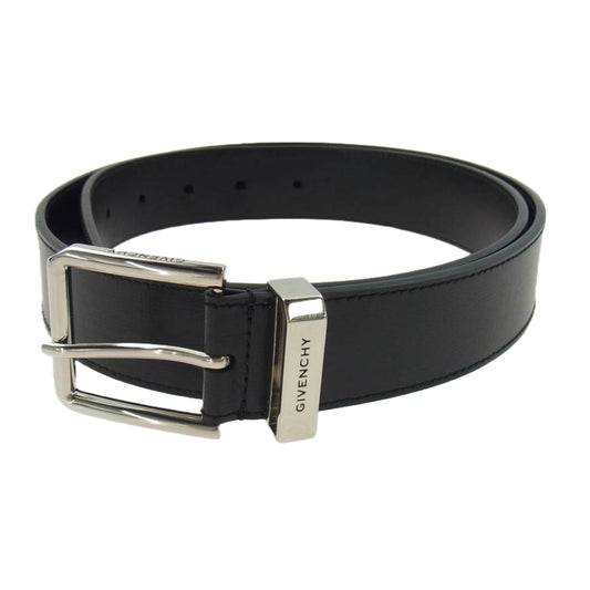 GIVENCHY ジバンシィ 23AW BK4067K1VC 001 ロゴ刻印 バックル レザーベルト ブラック系 90【中古】
