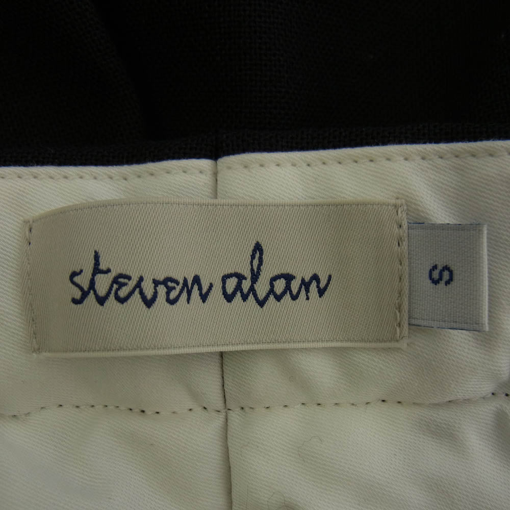スティーブンアラン 8114-177-0701 VIN TRO SLOW TAPERED JUST ウール ポリエステル スラックス パンツ ブラック系 S【中古】