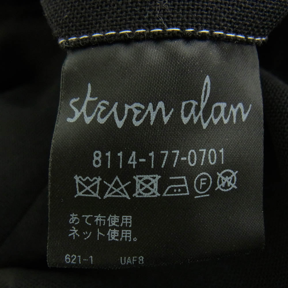 スティーブンアラン 8114-177-0701 VIN TRO SLOW TAPERED JUST ウール ポリエステル スラックス パンツ ブラック系 S【中古】