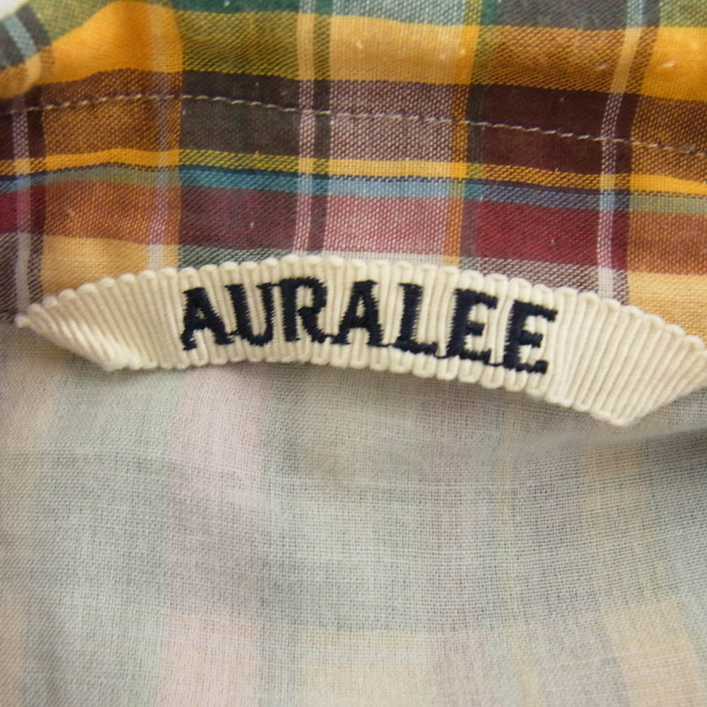 AURALEE オーラリー 22SS A22SS01BYA22SP02BY チェック 半袖 シャツ ショーツ ショート ハーフ パンツ セットアップ マルチカラー系 上：4　下：3【中古】