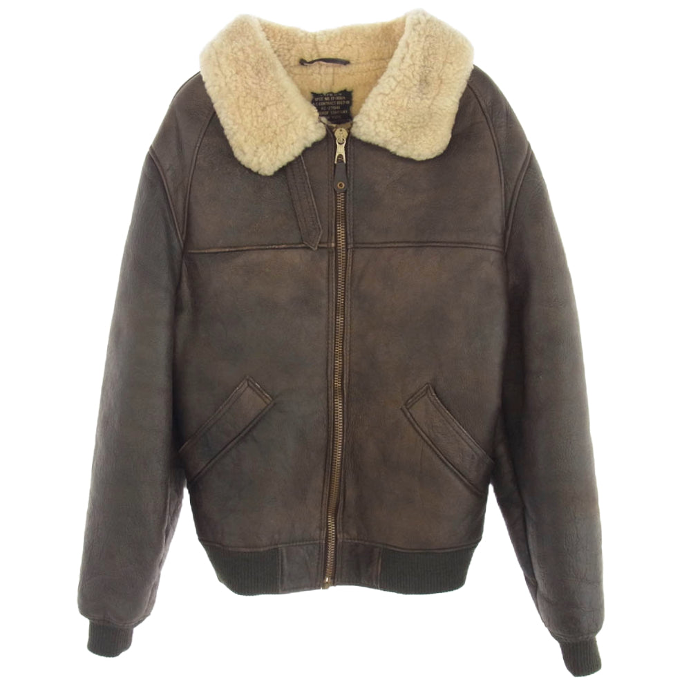 エアドロップ カンパニー TYPE B-6 ムートン フライト ジャケット ブラウン系 40【中古】