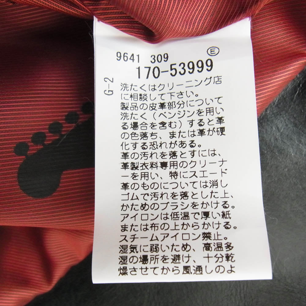 TAKEO KIKUCHI タケオキクチ TK & FENDER フェンダー レザー パデッド ライダース ジャケット ブラック系 表記サイズ無し【中古】