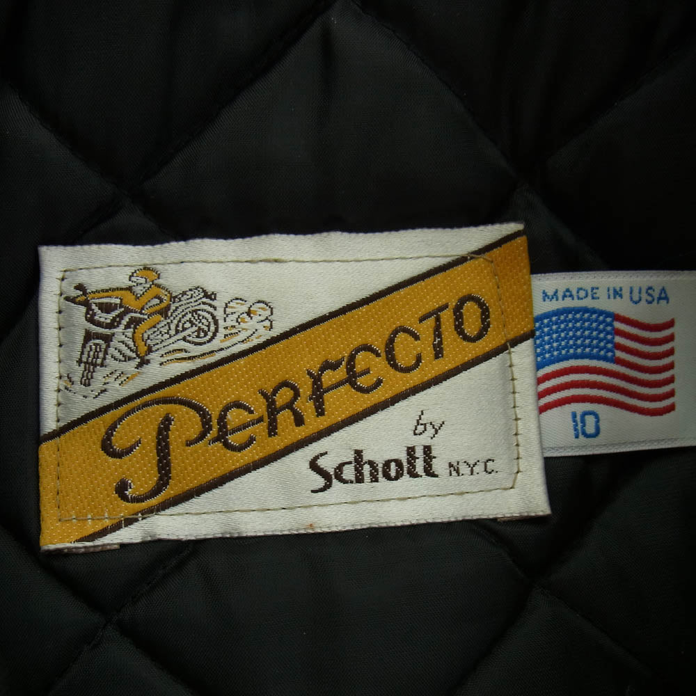 schott ショット 80s 90s バイカータグ後期 108W レディース ダブル ライダース ジャケット ブラック系 10【中古】