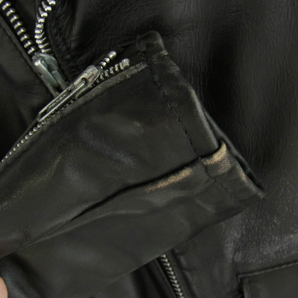 schott ショット 80s 90s バイカータグ後期 108W レディース ダブル ライダース ジャケット ブラック系 10【中古】