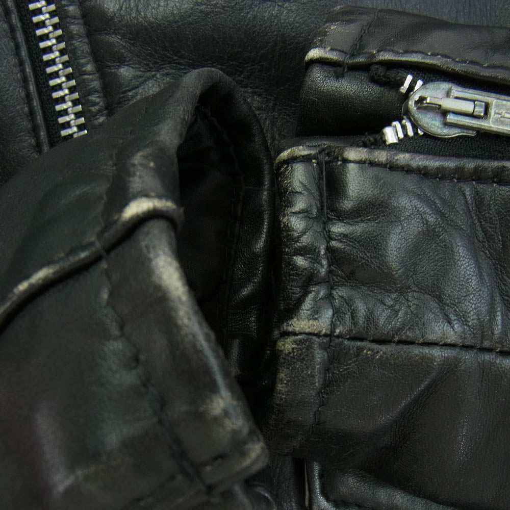 schott ショット 80s 90s バイカータグ後期 108W レディース ダブル ライダース ジャケット ブラック系 10【中古】