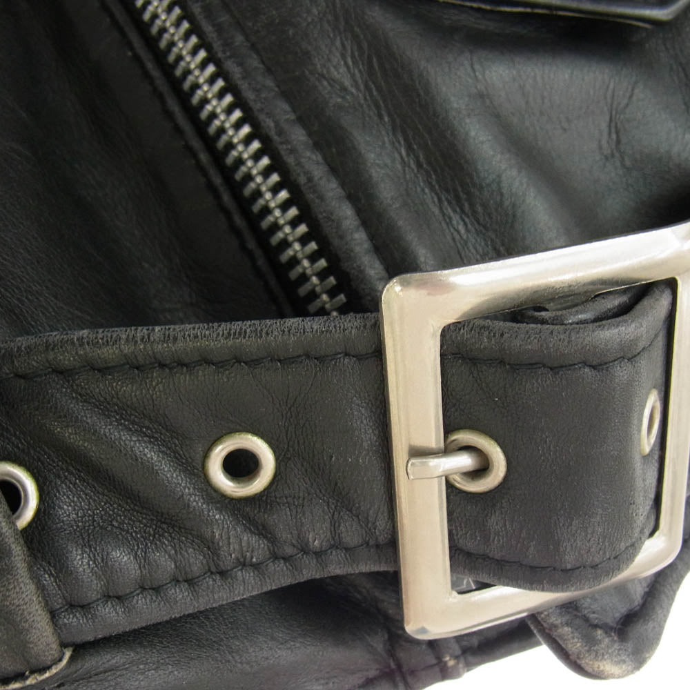 schott ショット 80s 90s バイカータグ後期 108W レディース ダブル ライダース ジャケット ブラック系 10【中古】