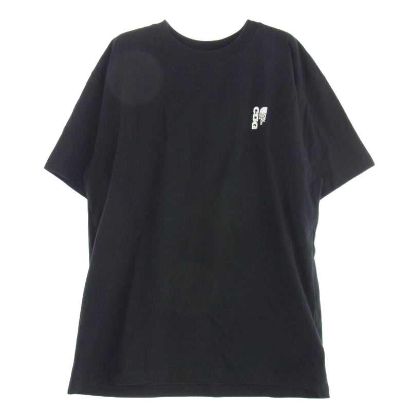 COMME des GARCONS コムデギャルソン SM-T002 × THE NORTH FACE ノースフェイス ロゴプリント Tシャツ 半袖カットソー ブラック系 L【新古品】【未使用】【中古】