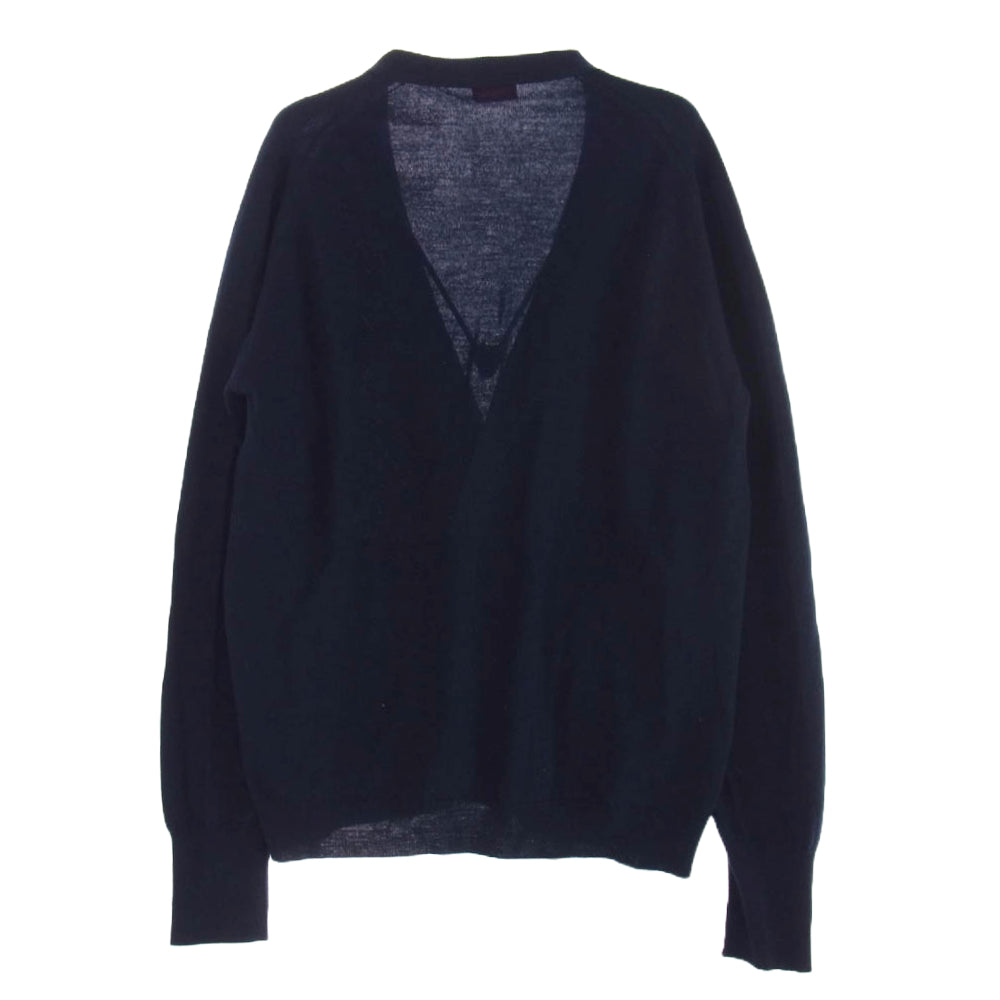 Vivienne Westwood ヴィヴィアンウエストウッド 英国製 オーブ 刺? ウール カーディガン ネイビー系 M【中古】