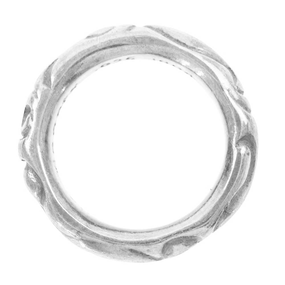 CHROME HEARTS クロムハーツ（原本無） SCRL BAND スクロール バンド リング シルバー系 16号【中古】
