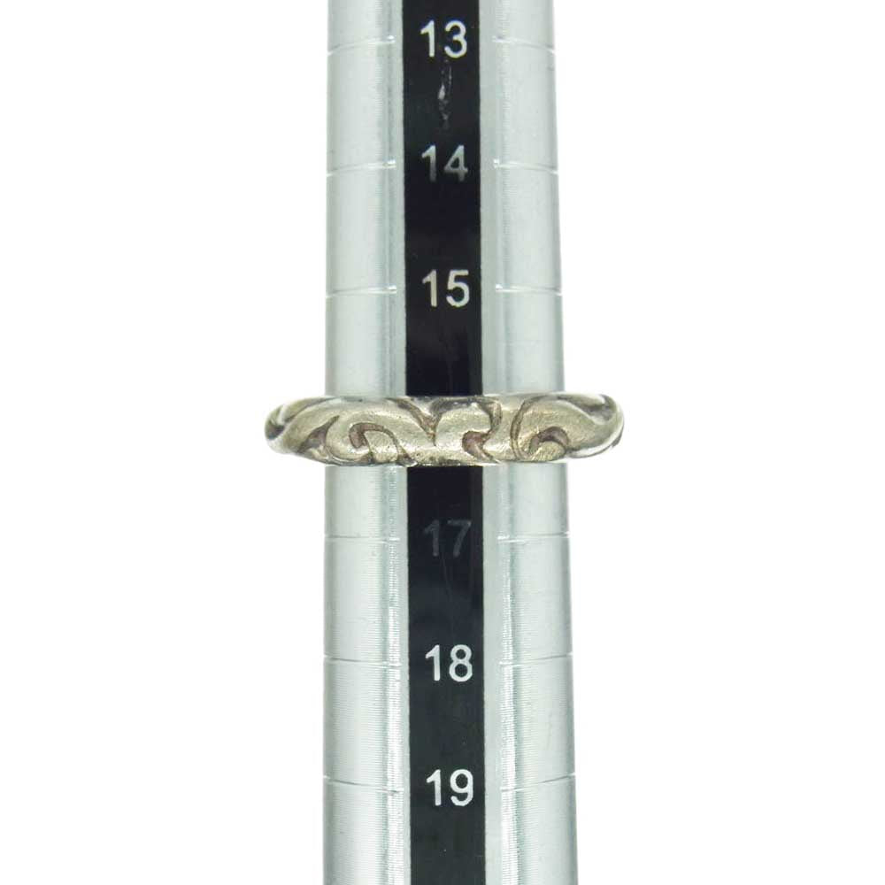 CHROME HEARTS クロムハーツ（原本無） SCRL BAND スクロール バンド リング シルバー系 16号【中古】