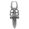 CHROME HEARTS クロムハーツ（原本無） #10 DAGGER ダガー ジップ ペンダントトップ オールド シルバー系【中古】