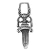 CHROME HEARTS クロムハーツ（原本無） #10 DAGGER ダガー ジップ ペンダントトップ オールド シルバー系【中古】