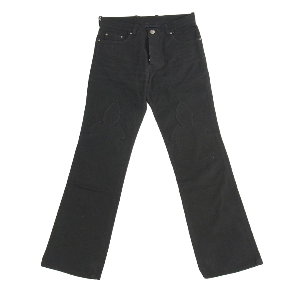 CHROME HEARTS クロムハーツ（原本無） フレアニー ホースシューボタン ブラック デニムパンツ 31インチ ブラック系 31【中古】