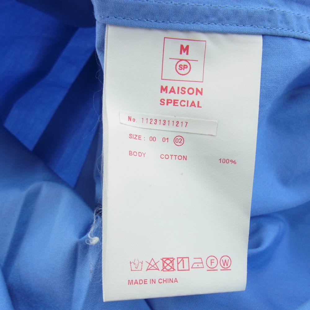 メゾン スペシャル ロングスリーブ 長袖 シャツ ライトブルー系 02【中古】