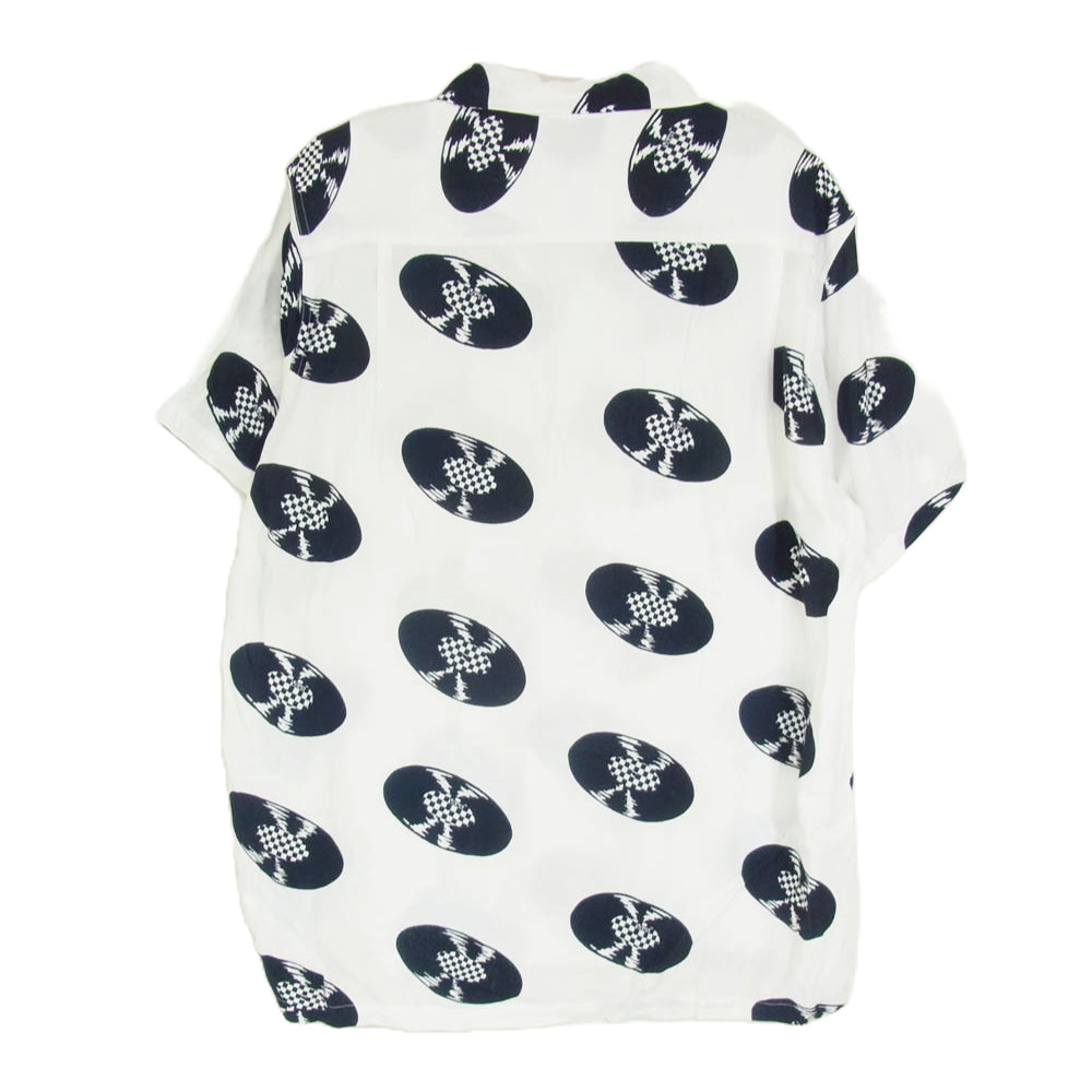 WACKO MARIA ワコマリア VN0A5E6EWHT × VANS VAULT HAWAIIAN SHIRT バンズ ハワイアン アロハ シャツ ホワイト系 L【中古】