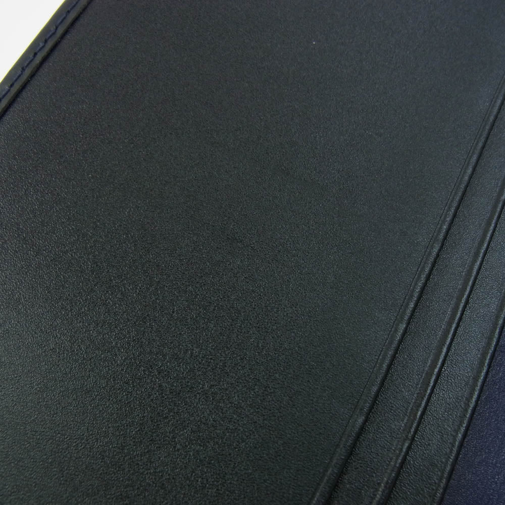 Ettinger エッティンガー 806AJR レザー ロング ウォレット 札入れ 長財布 ブラック パープル ブラック系【美品】【中古】