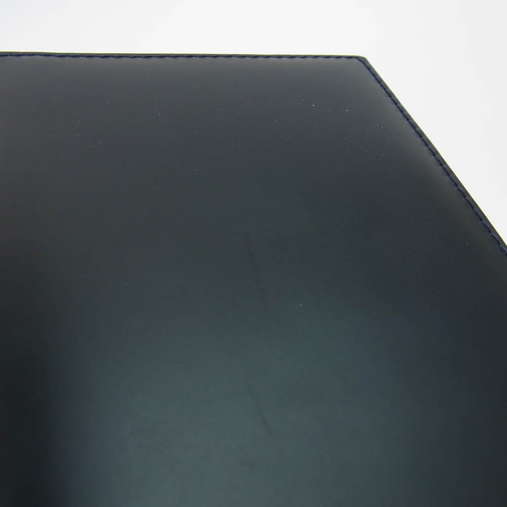 Ettinger エッティンガー 806AJR レザー ロング ウォレット 札入れ 長財布 ブラック パープル ブラック系【美品】【中古】