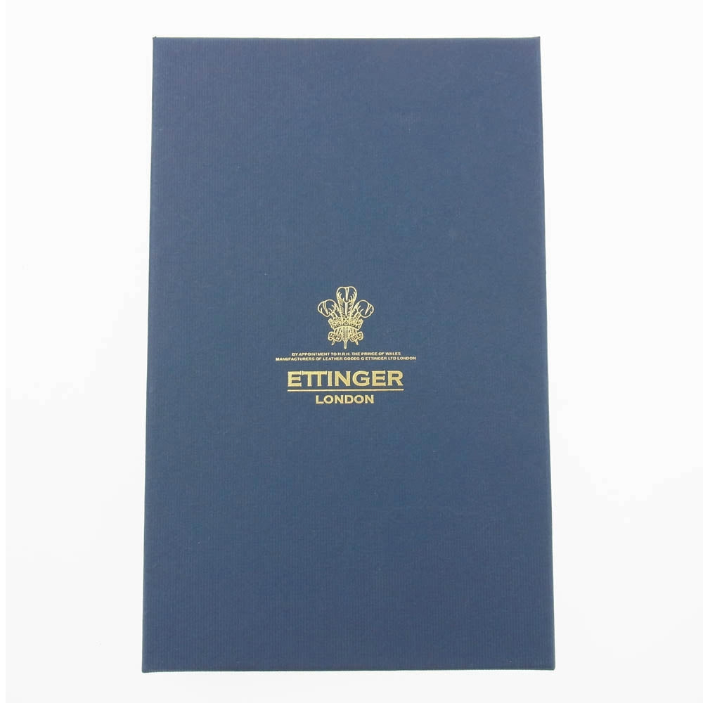 Ettinger エッティンガー 806AJR レザー ロング ウォレット 札入れ 長財布 ブラック パープル ブラック系【美品】【中古】