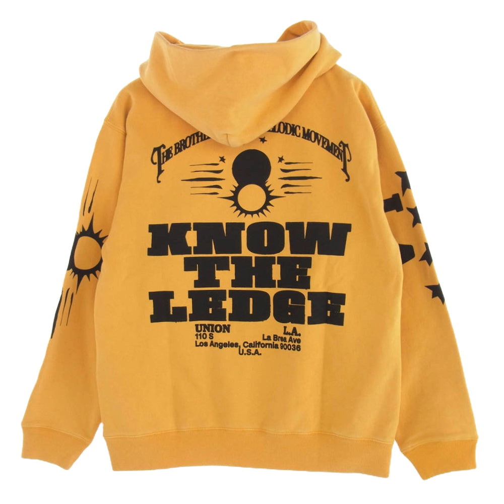 ユニオン KNOW THE LEDGE プルオーバー フーディ パーカー イエロー系 イエロー系 2【中古】