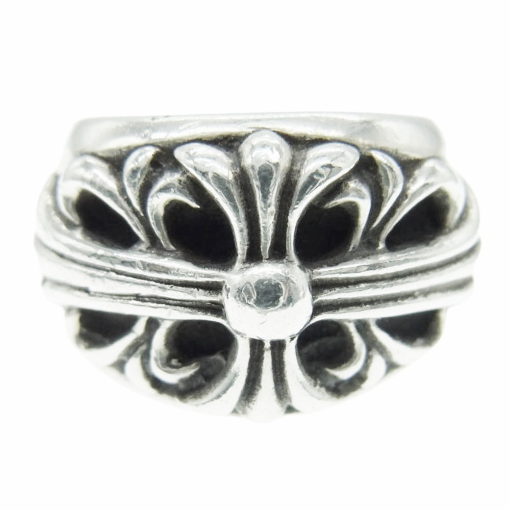 CHROME HEARTS クロムハーツ（原本無） FLRL CRS フローラルクロス リング シルバー系 9号【中古】