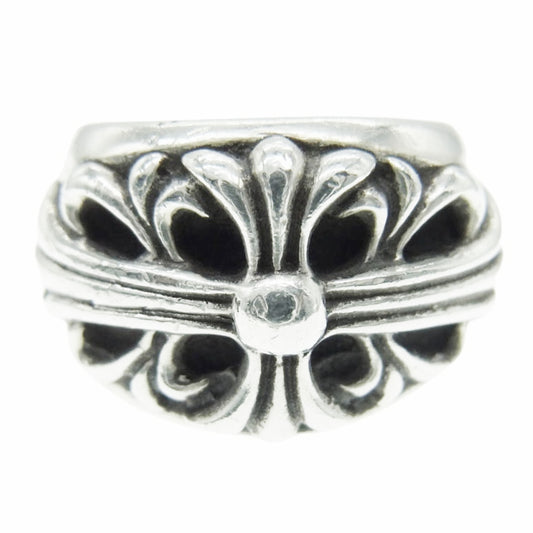 CHROME HEARTS クロムハーツ（原本無） FLRL CRS フローラルクロス リング シルバー系 9号【中古】