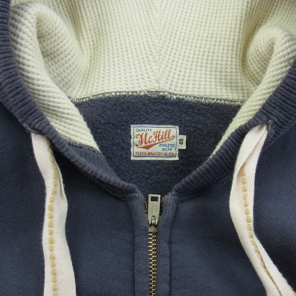 TOY'S McCOY トイズマッコイ TMC1862 McHILL SPORTS WEAR フルジップ パーカー ネイビー系 40【中古】