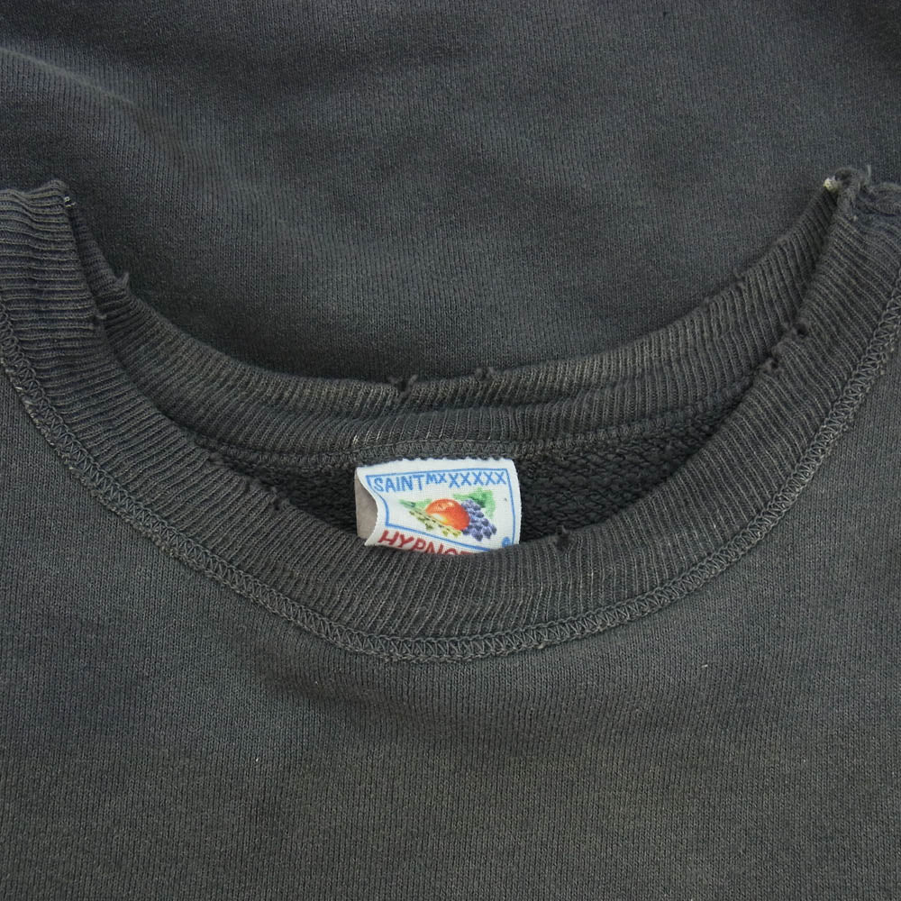 SAINT MICHAEL セントマイケル 24AW SM-YS1-0000-030 CREW SWT RAINBOW SNT BLK レインボーロゴ クルーネック スウェット グレー系 XL【中古】