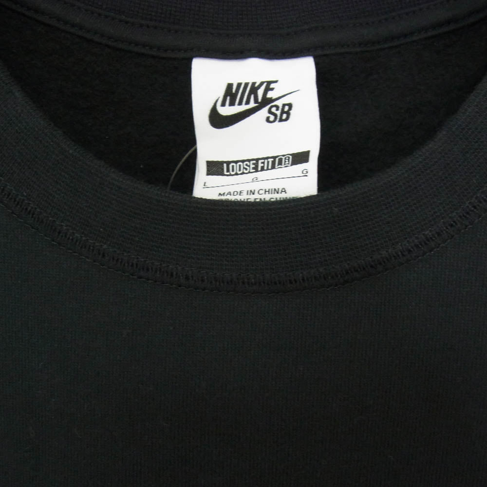 NIKE ナイキ FV7354-010 SB Fleece SKATE CREW Black スケートボード フリースクルー トレーナー ブラック系 L【中古】