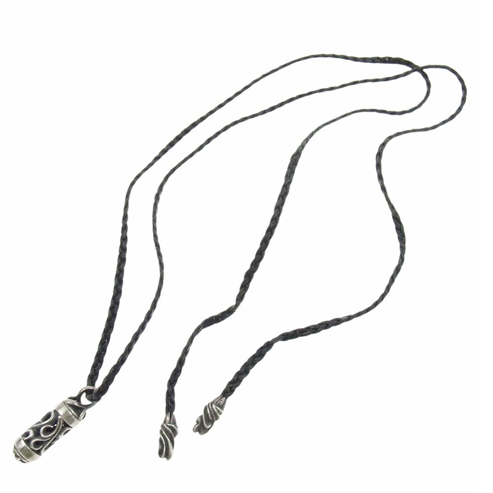 ARGENT GLEAM アージェントグリーム ローラー レザーブレード ネックレス シルバー系 ブラック系【中古】