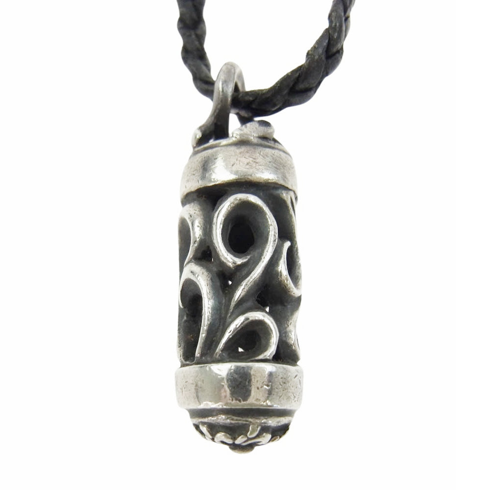 ARGENT GLEAM アージェントグリーム ローラー レザーブレード ネックレス シルバー系 ブラック系【中古】