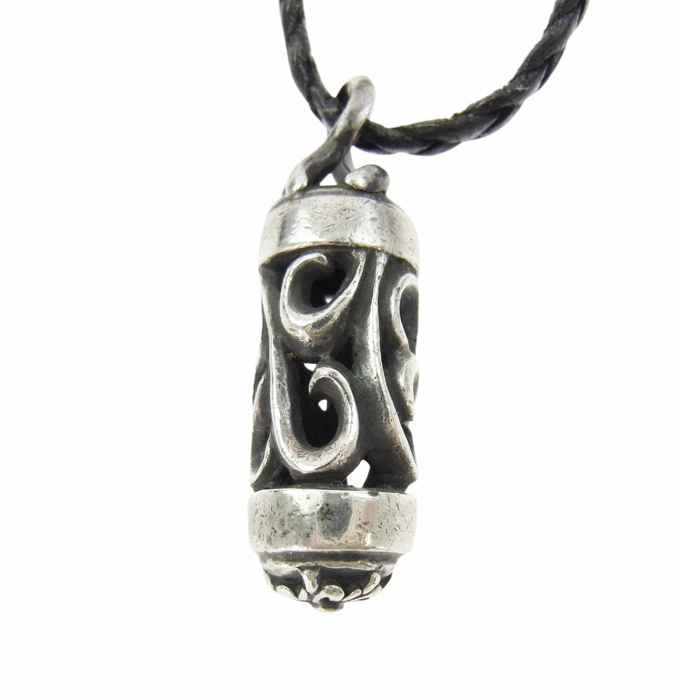 ARGENT GLEAM アージェントグリーム ローラー レザーブレード ネックレス シルバー系 ブラック系【中古】