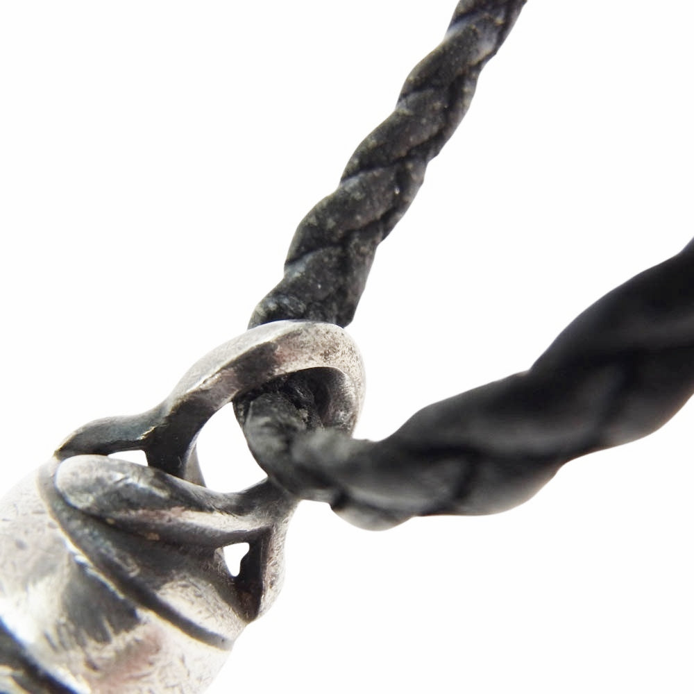 ARGENT GLEAM アージェントグリーム ローラー レザーブレード ネックレス シルバー系 ブラック系【中古】