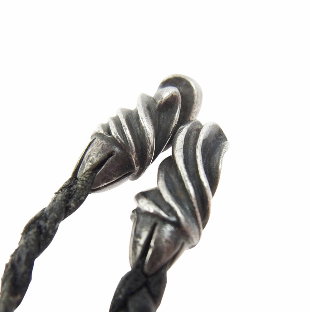 ARGENT GLEAM アージェントグリーム ローラー レザーブレード ネックレス シルバー系 ブラック系【中古】