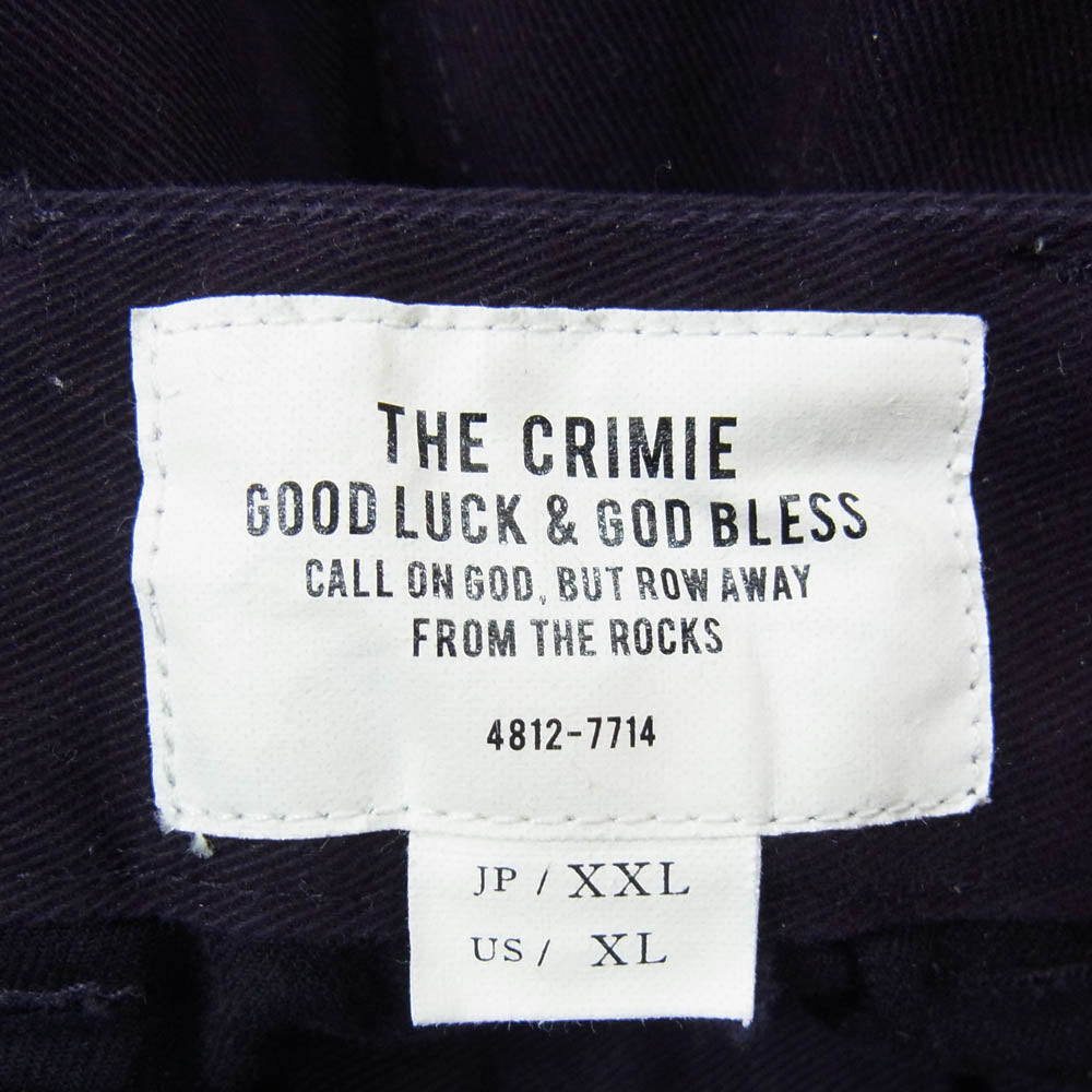CRIMIE クライミー CR1-02B5-PL06 SMART STRAIGHT 4812 TROUSERS スマート ストレート パンツ パープル系 XXL【中古】