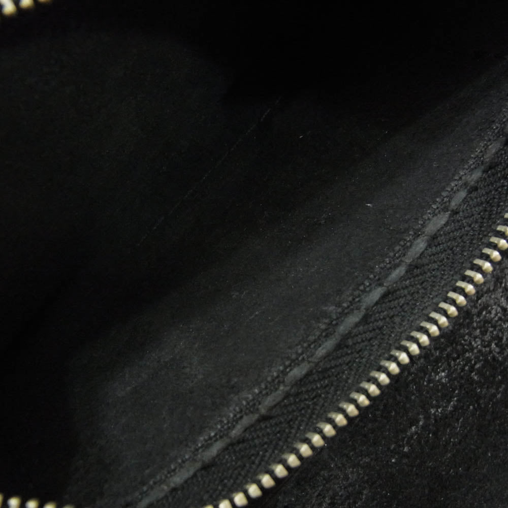 HideandSeek ハイドアンドシーク ロゴ型押し レザー トラッカー ウォレット 財布 ブラック系【中古】