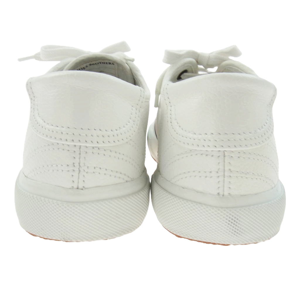 BLACK FLEECE ブラックフリースブルックスブラザーズ Brooks Brothers ブルックスブラザーズ × THOM BROWNE トム ブラウン トリコロールライン レザー ローカット スニーカー ホワイト系 8【中古】