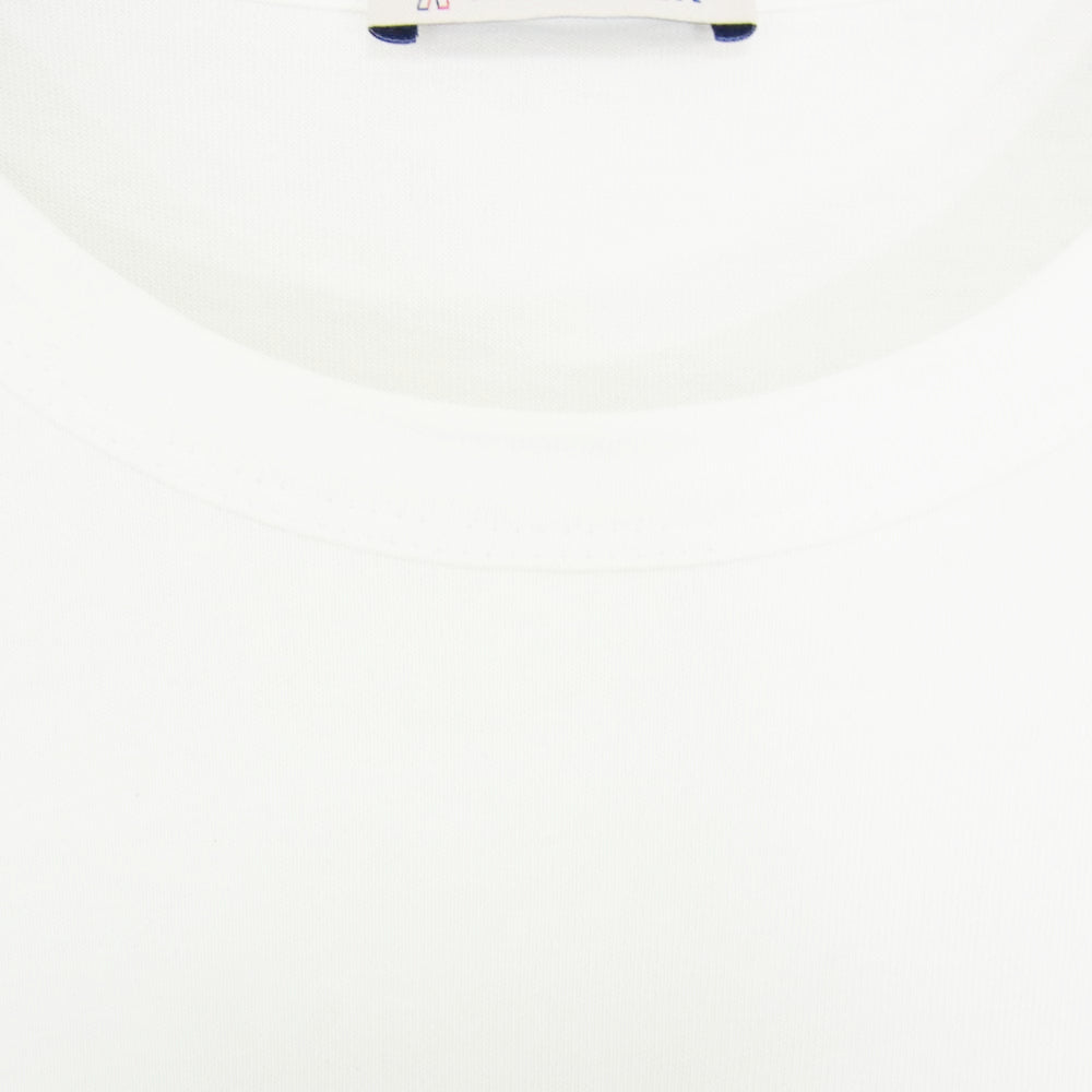 MONCLER モンクレール F10918C70710 8390T MAGLIA Open Box Mens Graphic Stripes Tshirt White グラフィック ストライプ Ｔシャツ ホワイト系 XL【中古】