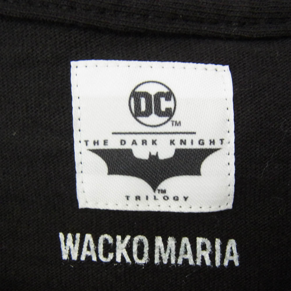 WACKO MARIA ワコマリア TDKT-WM-TEE06 Batman バットマン THE DARK KNIGHT TRILOGY CREW NECK T-SHIRT ダークナイト トリロジー クルーネック Tシャツ 半袖 ブラック系 M【新古品】【未使用】【中古】