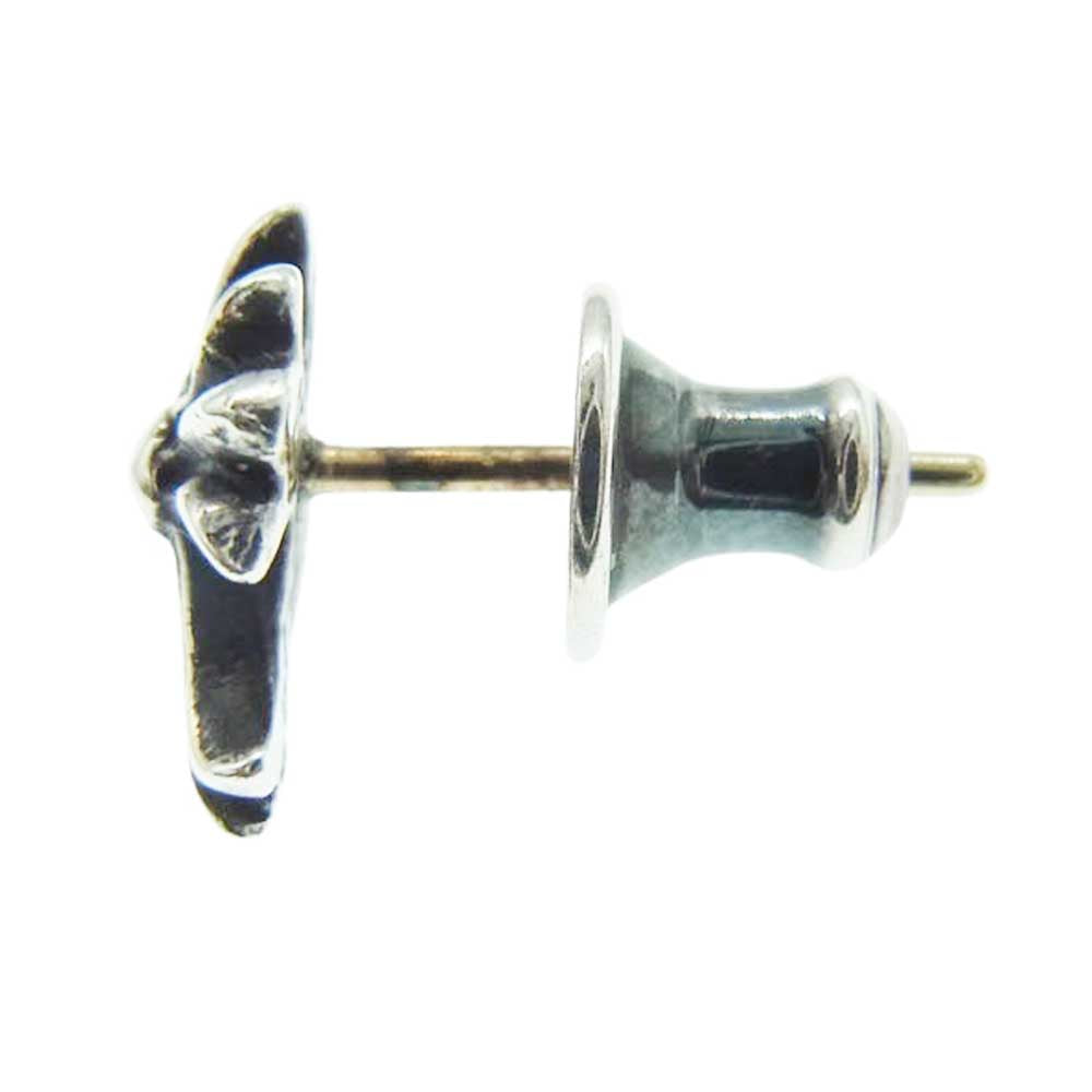 CHROME HEARTS クロムハーツ（原本無） No2 CH CRS CH CHクロス スタッド ピアス シルバー系【中古】