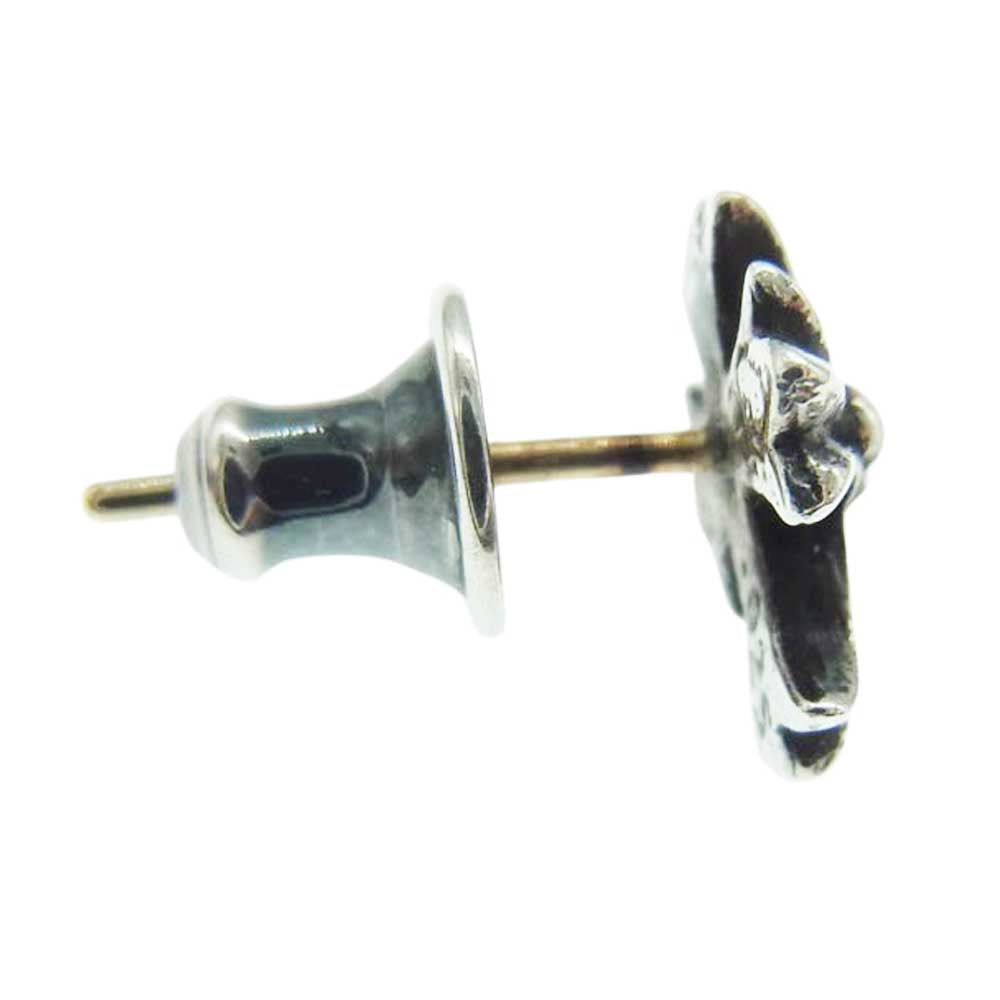 CHROME HEARTS クロムハーツ（原本無） No2 CH CRS CH CHクロス スタッド ピアス シルバー系【中古】