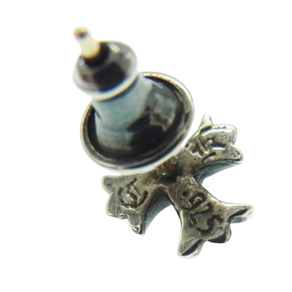 CHROME HEARTS クロムハーツ（原本無） No2 CH CRS CH CHクロス スタッド ピアス シルバー系【中古】