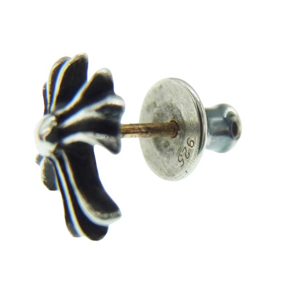 CHROME HEARTS クロムハーツ（原本無） No2 CH CRS CH CHクロス スタッド ピアス シルバー系【中古】