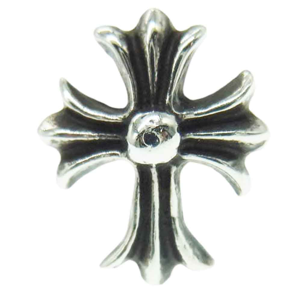 CHROME HEARTS クロムハーツ（原本無） No2 CH CRS CH CHクロス スタッド ピアス シルバー系【中古】