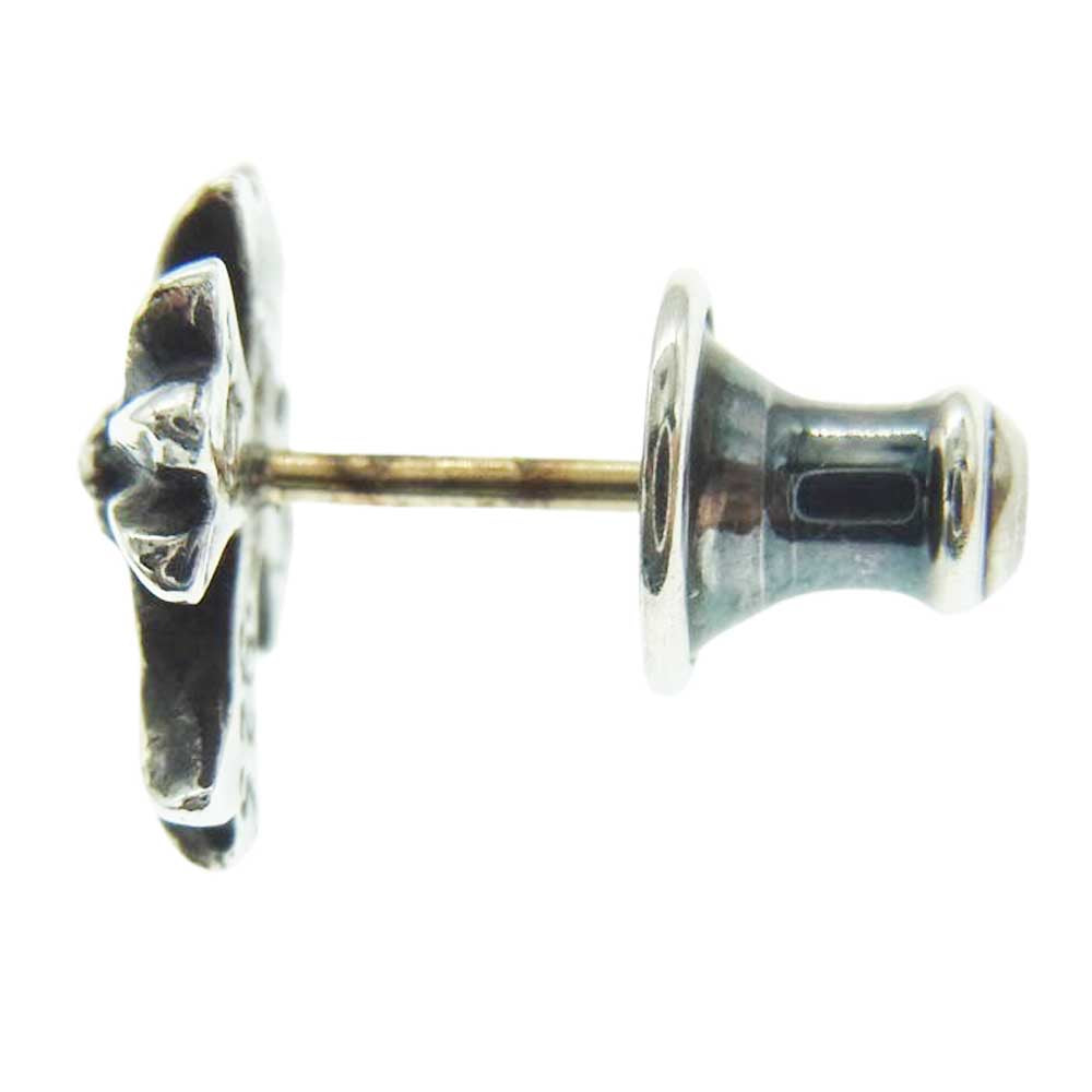 CHROME HEARTS クロムハーツ（原本無） No2 CH CRS CH CHクロス スタッド ピアス シルバー系【中古】