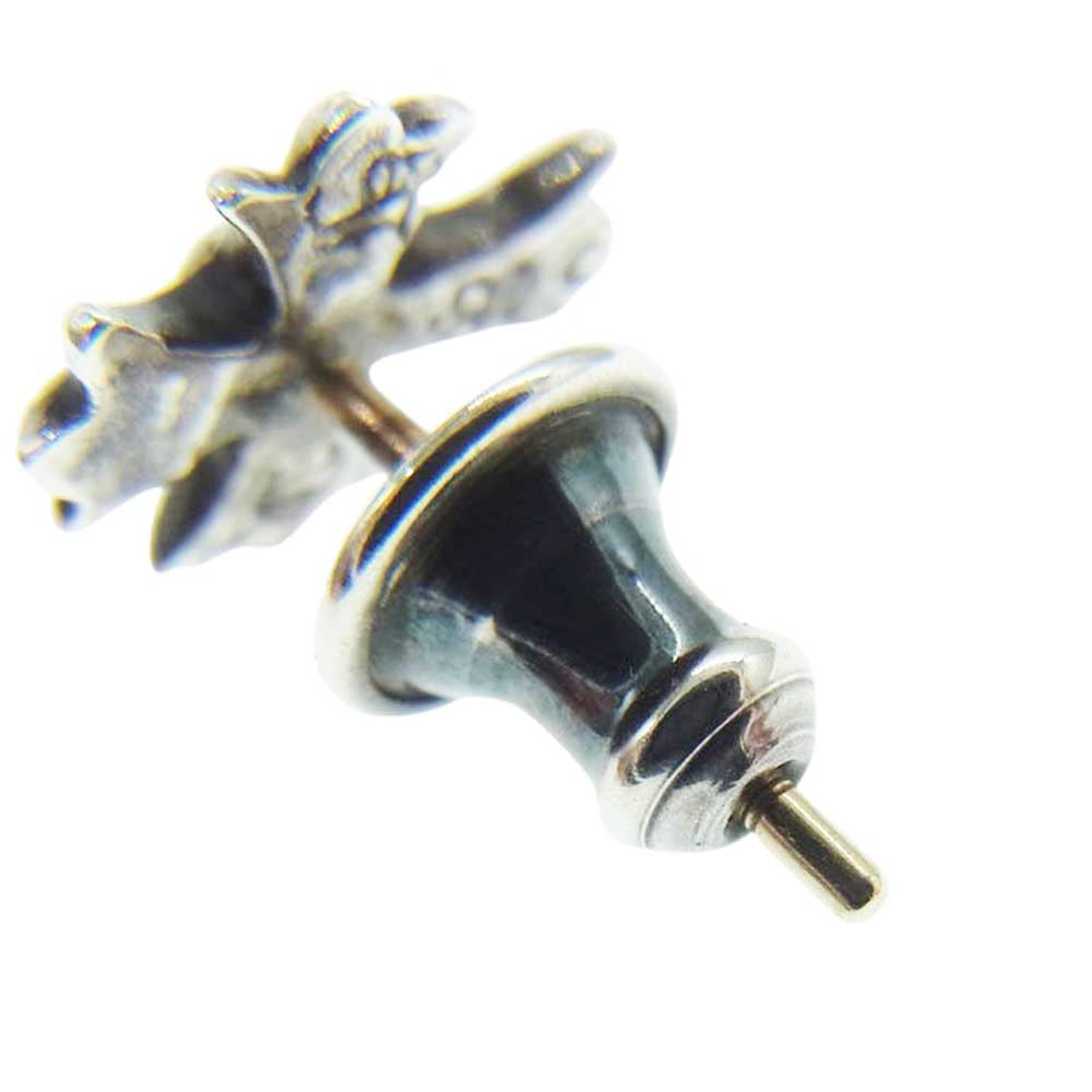 CHROME HEARTS クロムハーツ（原本無） No2 CH CRS CH CHクロス スタッド ピアス シルバー系【中古】