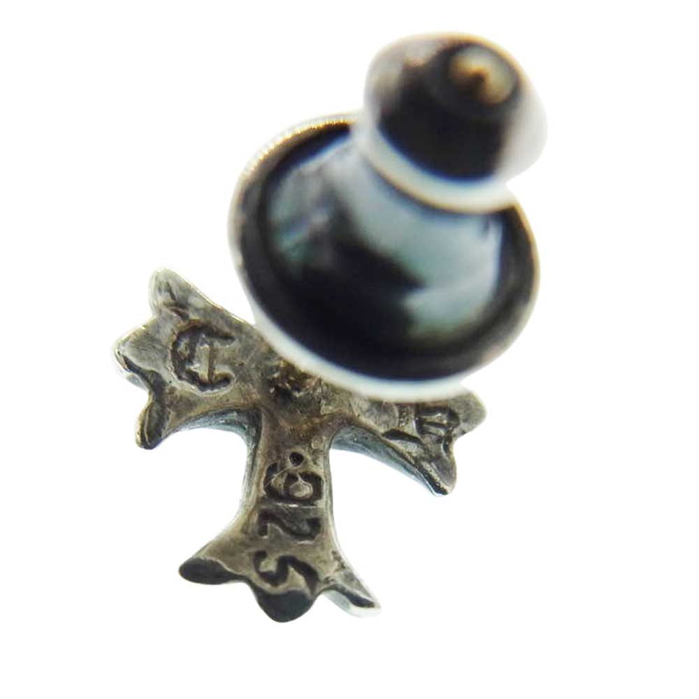 CHROME HEARTS クロムハーツ（原本無） No2 CH CRS CH CHクロス スタッド ピアス シルバー系【中古】