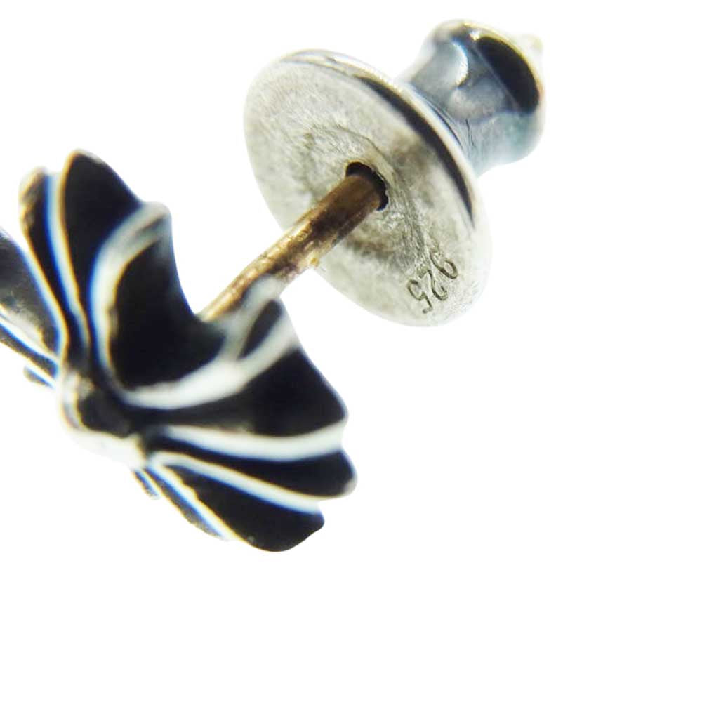 CHROME HEARTS クロムハーツ（原本無） No2 CH CRS CH CHクロス スタッド ピアス シルバー系【中古】