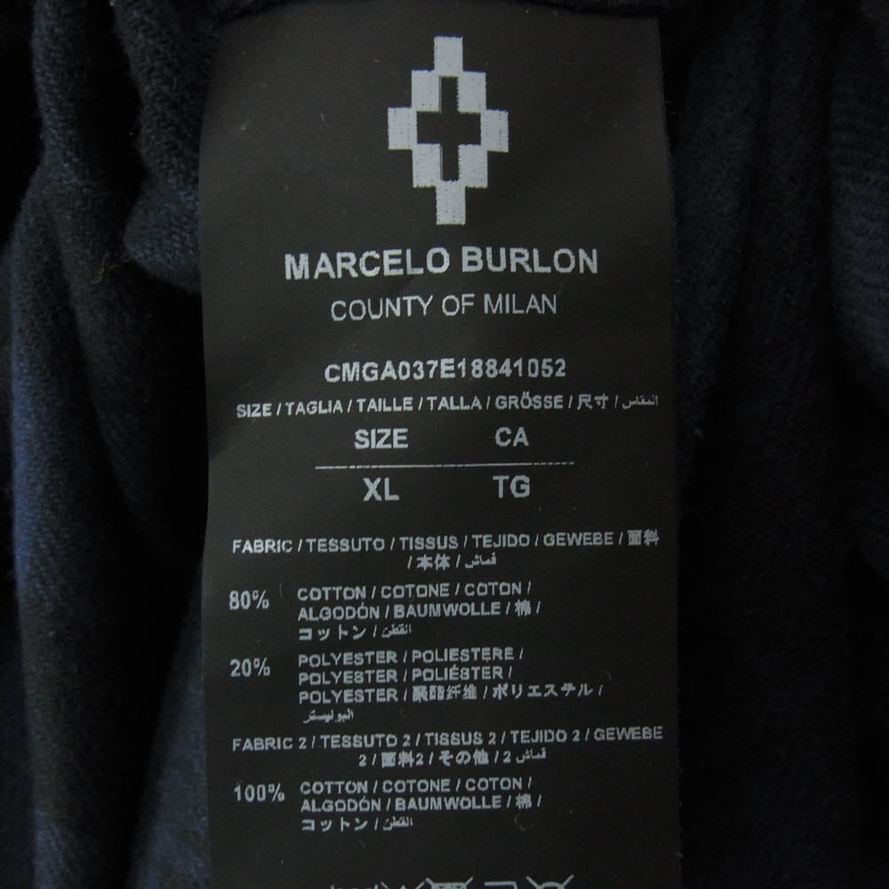マルセロ バーロン GMGA037E18841D52 CHECK LS SHIRT チェック柄 長袖 シャツ ネイビー系 XL【中古】