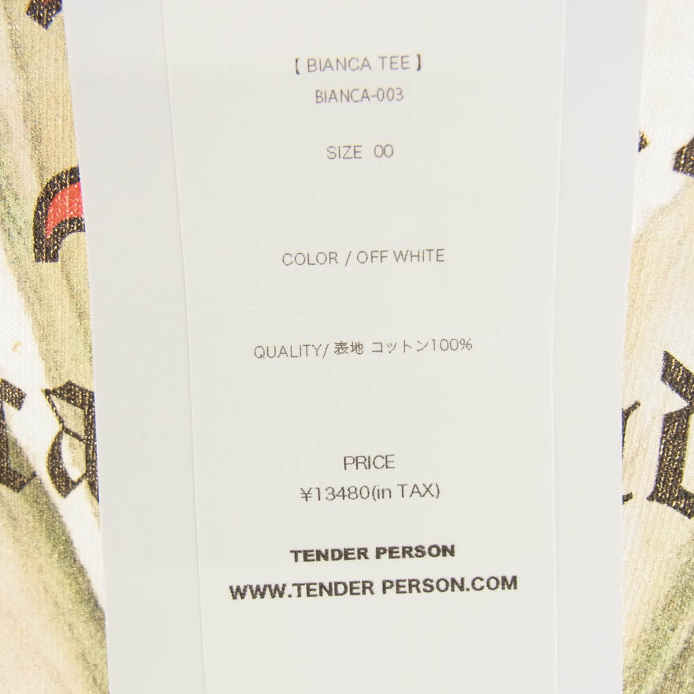 テンダーパーソン BIANCA-003 BIANCA T-SHIRTS Ｔシャツ オフホワイト系 00【新古品】【未使用】【中古】
