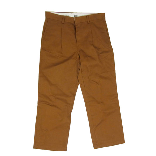WACKO MARIA ワコマリア DICKIES-WM-PT03 × DICKIES ディッキーズ プリーツ入り トラウザー パンツ ブラウン系 L【中古】